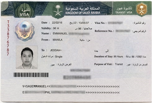 Visa transit saudi